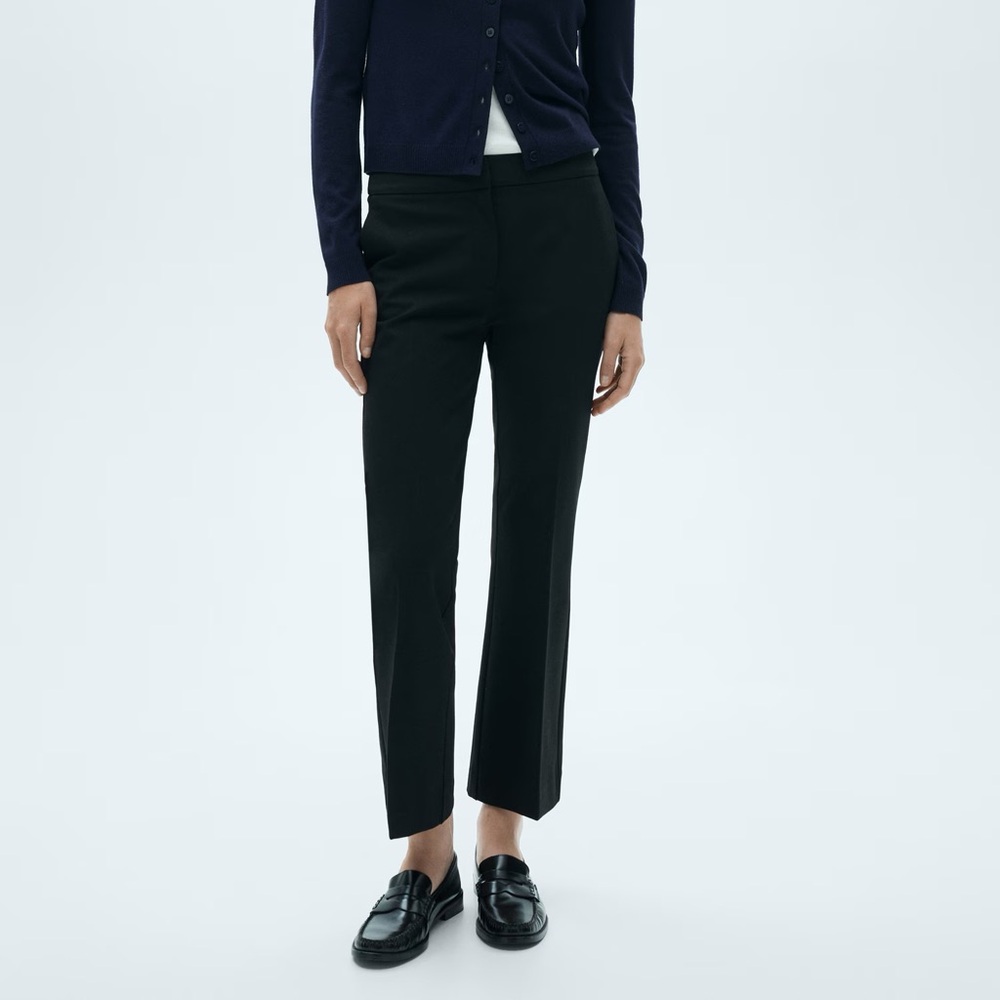 Mango Black Flared Trousers